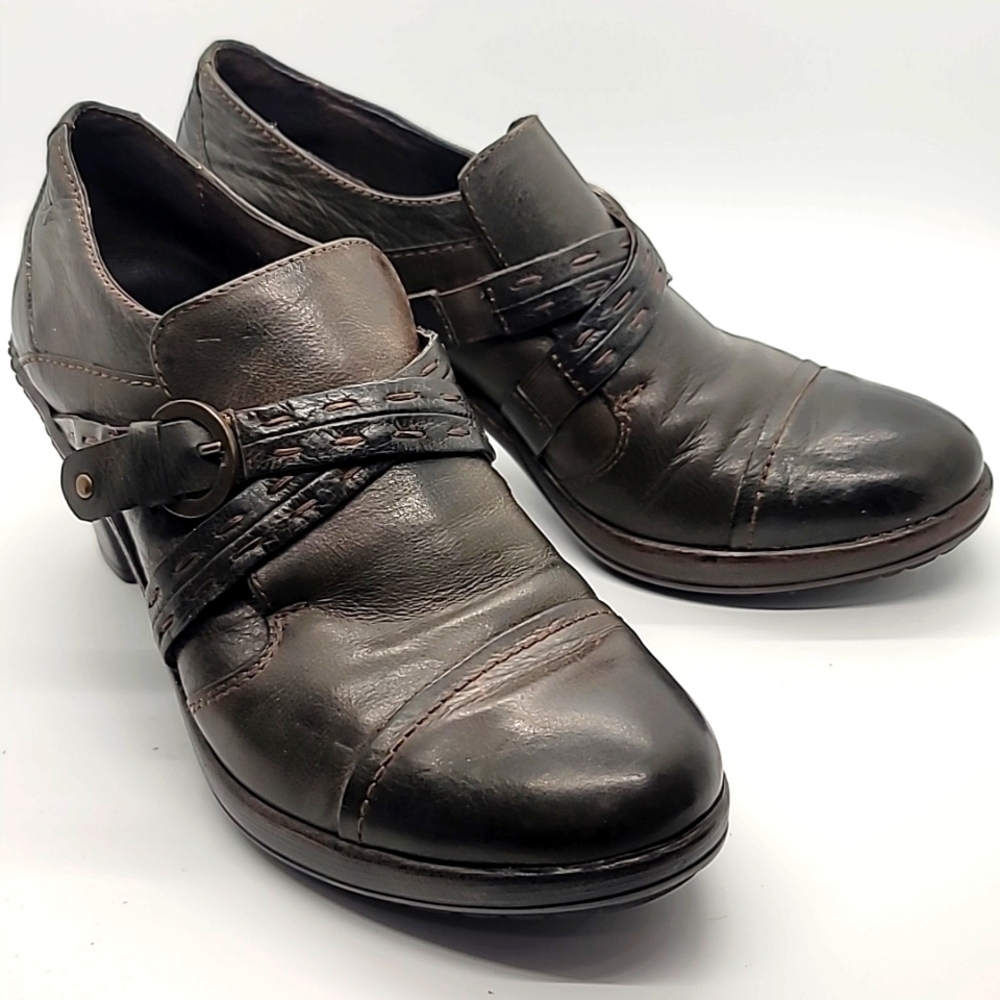 JOSEF SEIBEL Vivien Brazil sz6.5 Full grain leather clog style bootie